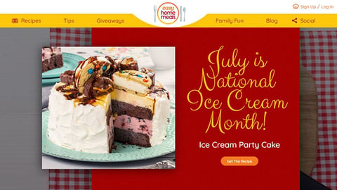 Easy Home Meals Website 
